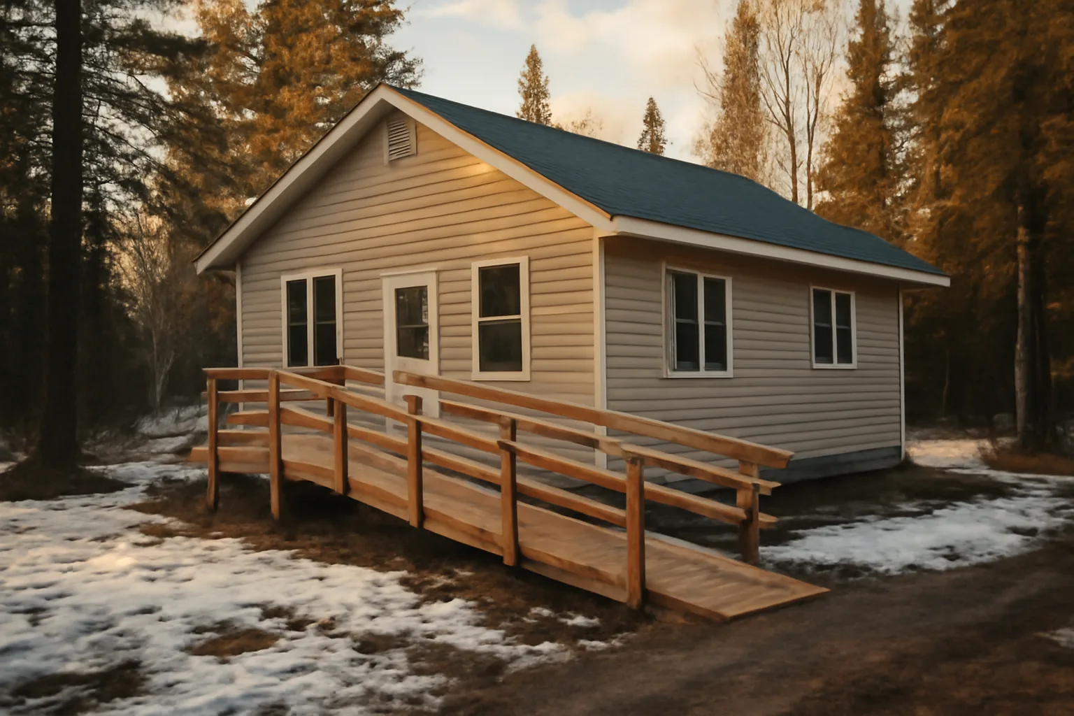 Residential house with a ramp, representing an Alaska assisted living home