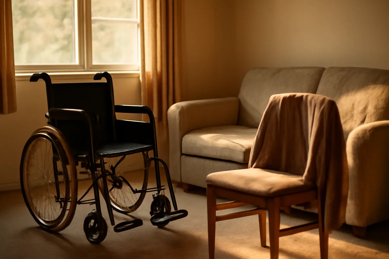 Sunlit living room in a residential care home reflecting Arizona assisted living rules and regulations