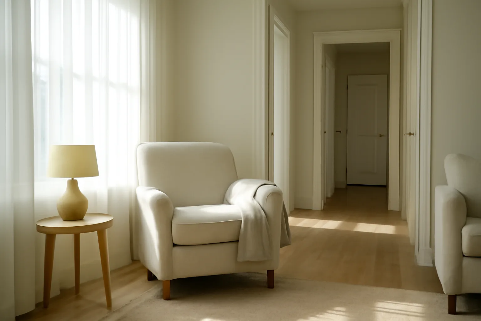 Sunlit residential living room representing a Georgia assisted living community setting