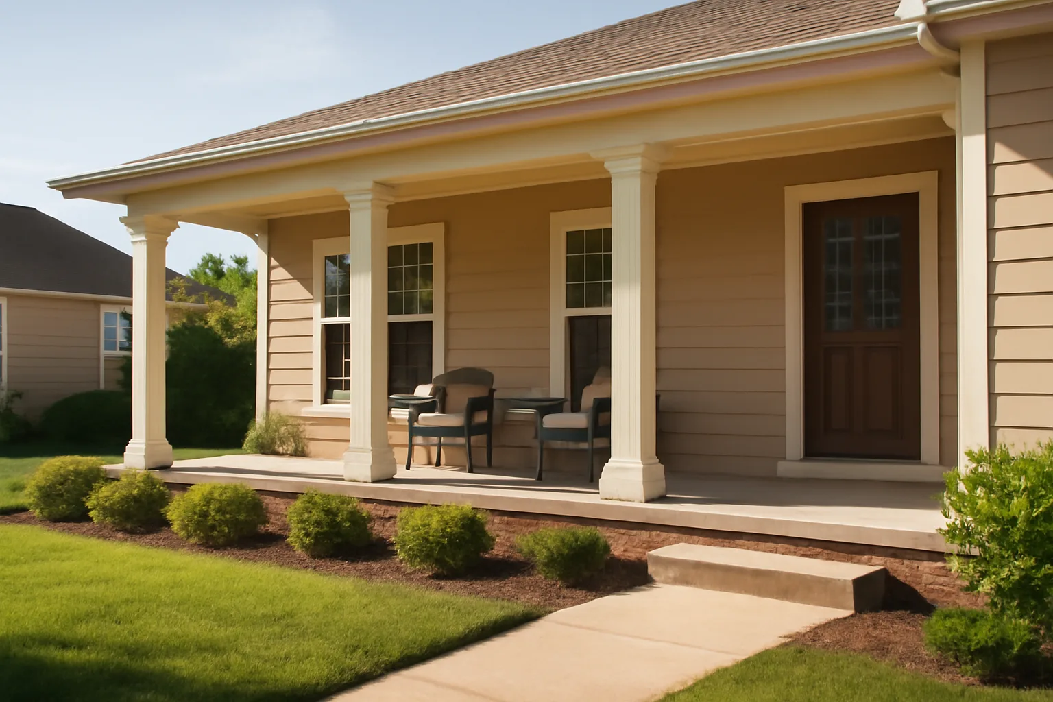 Residential single-family home exterior suitable for group home licensing