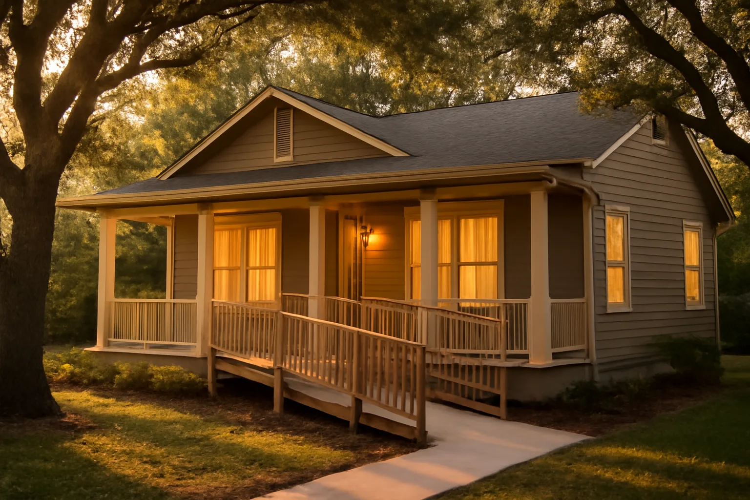 Renovated residential home exterior representing starting a group home in Arkansas
