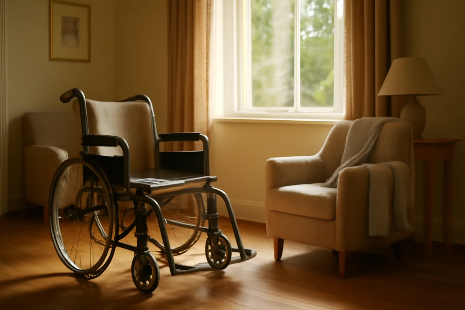 Sunlit living room in a licensed assisted living residential home