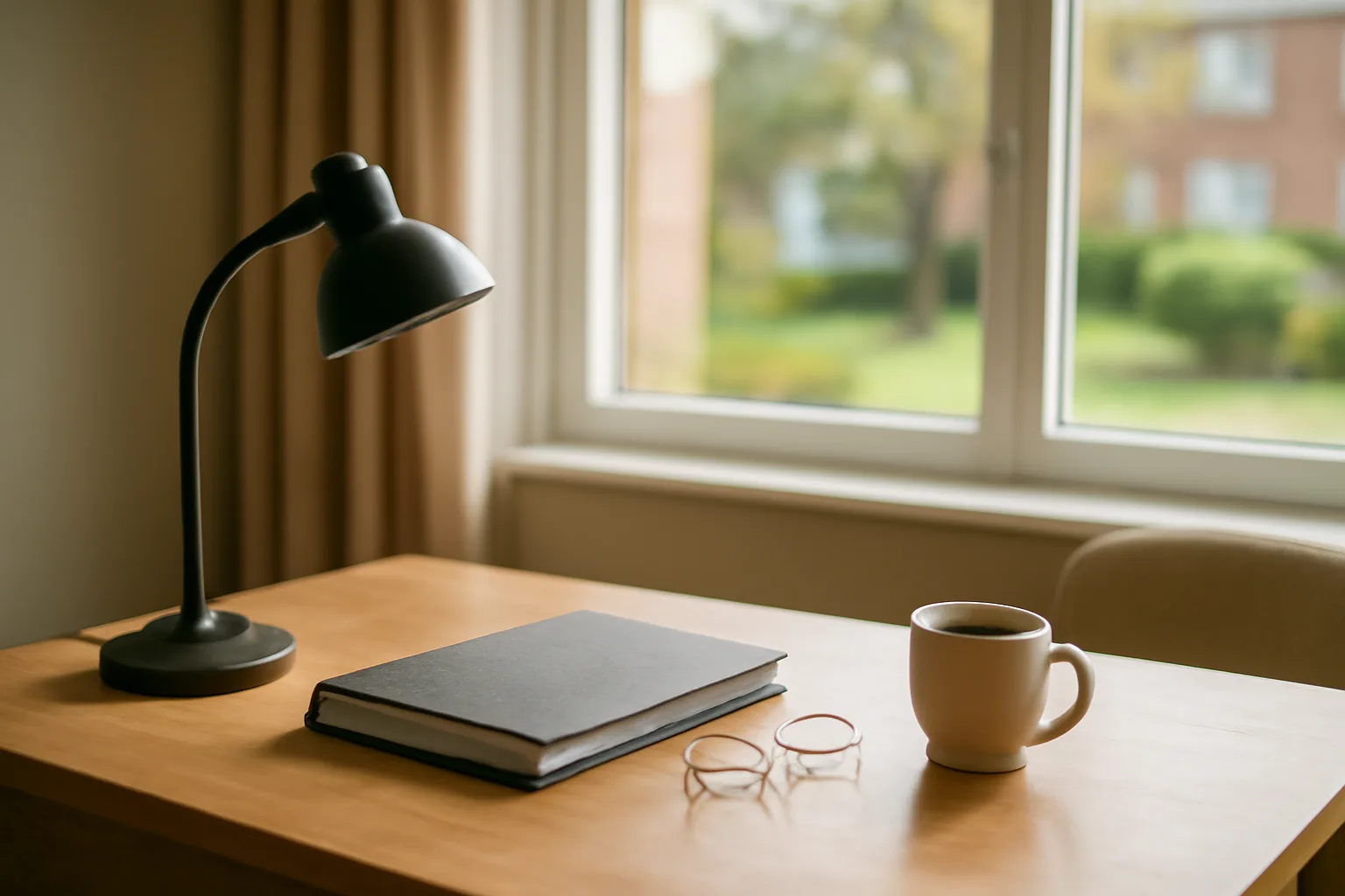 Desk scene representing paperwork and study involved in getting an NC assisted living administrator license