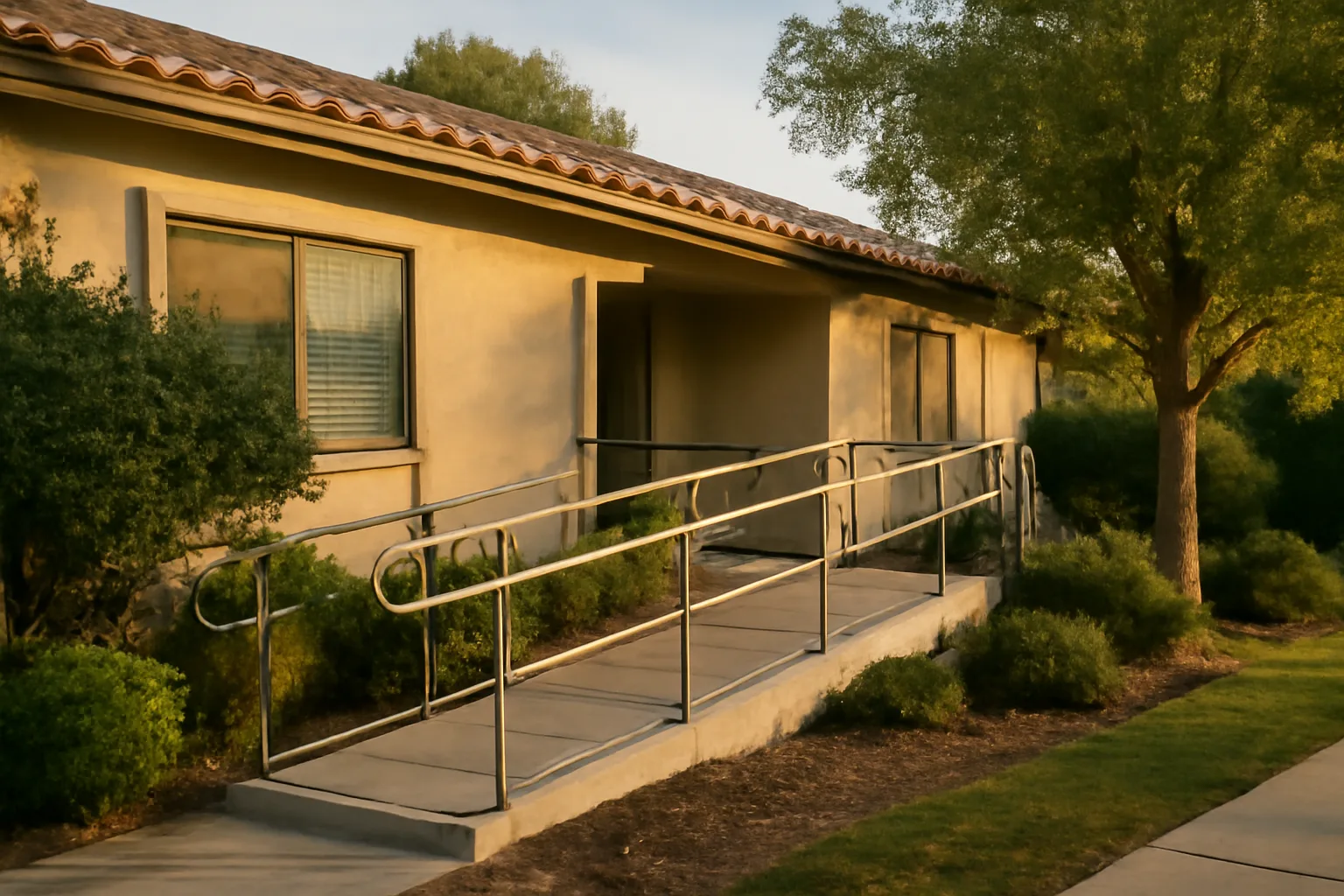 California residential care facility exterior used to illustrate RCFE license lookup