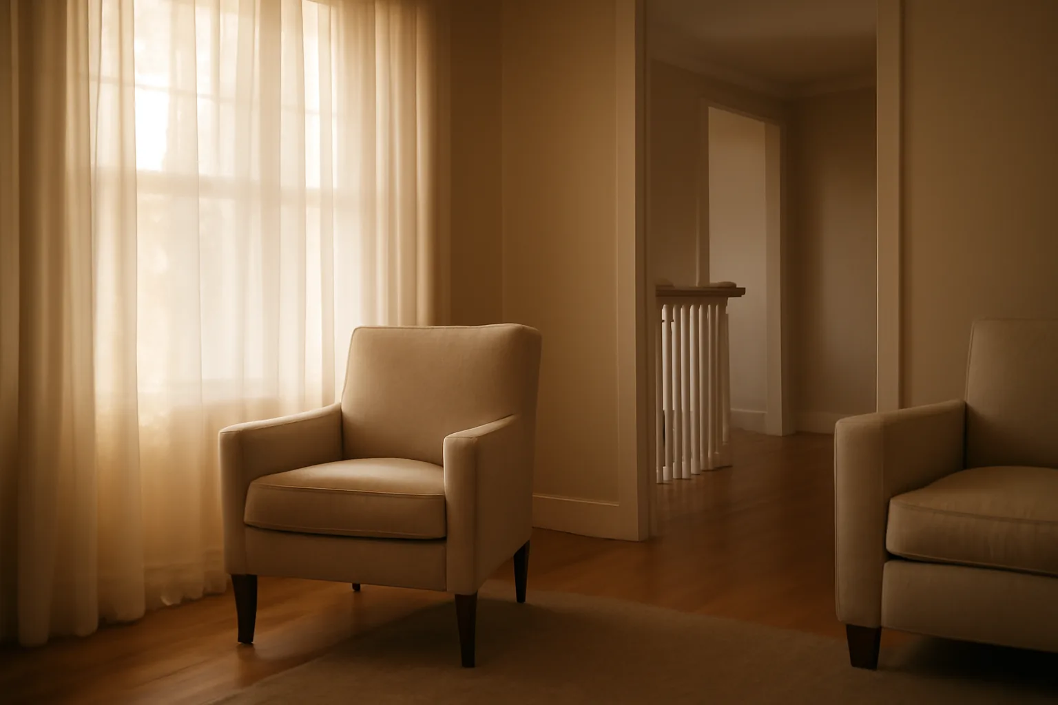 Sunlit living room interior typical of a small Florida assisted living facility