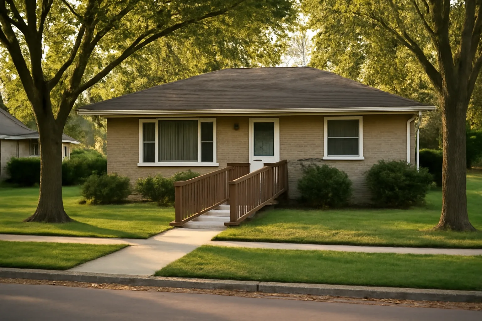 Single-family style ranch house used as a licensed Michigan group home