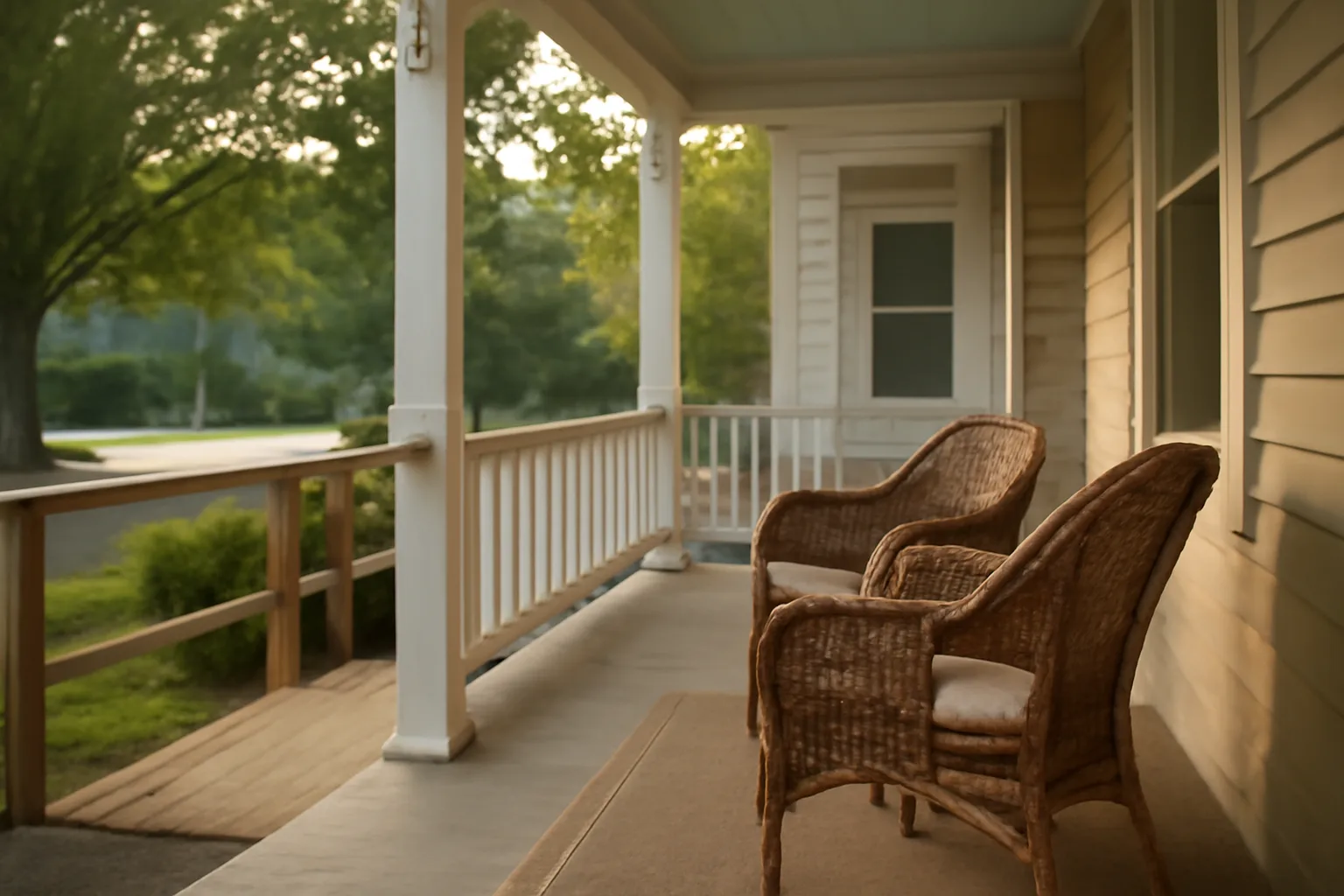 Virginia assisted living facility porch used to illustrate license lookup research