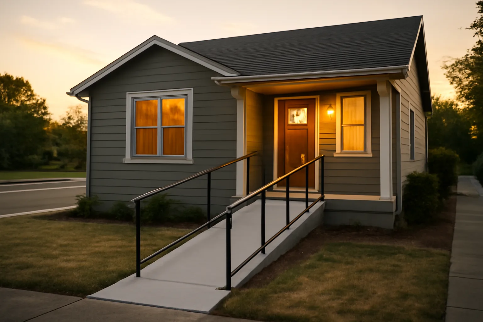 Renovated residential home exterior representing what it takes to open an assisted living facility